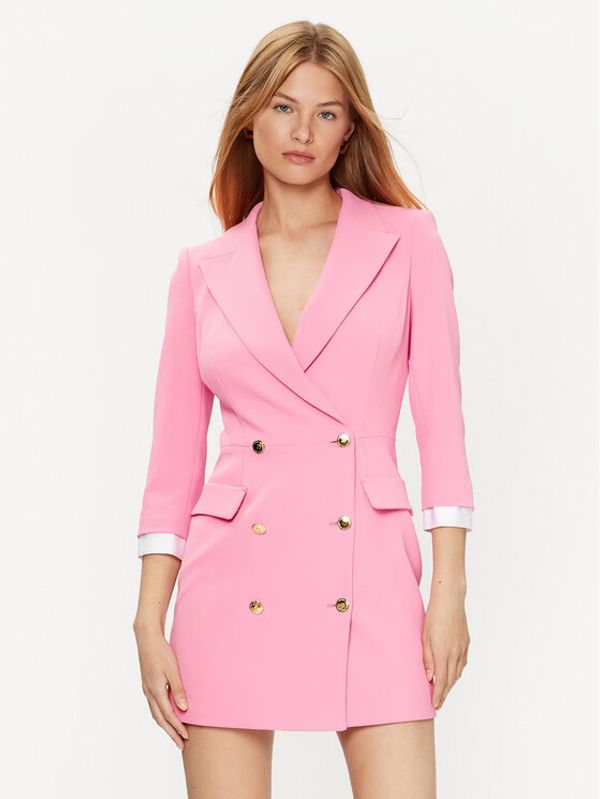 Elisabetta Franchi Elisabetta Franchi Коктейлна рокля AB-406-32E2-V650 Розов Slim Fit