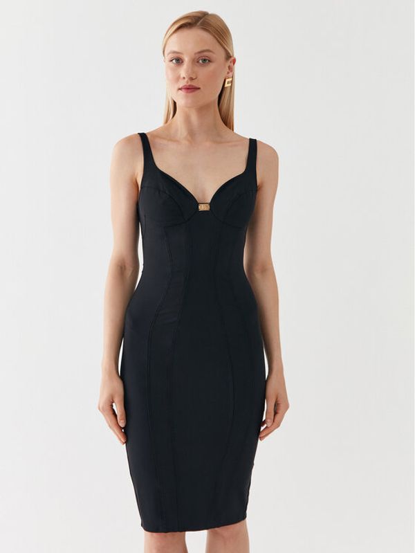 Elisabetta Franchi Elisabetta Franchi Коктейлна рокля AB-425-36E2-V390 Черен Slim Fit