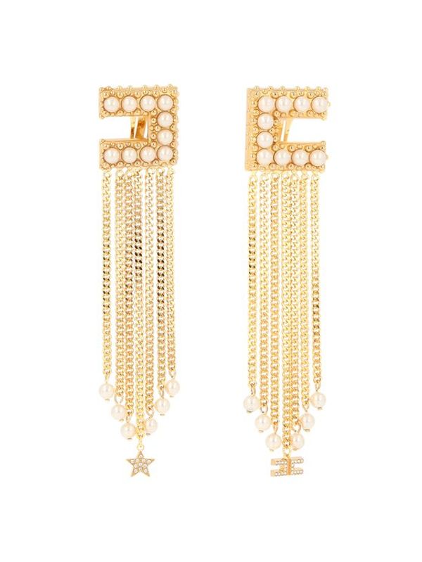 Elisabetta Franchi Elisabetta Franchi Обеци с клипс OR-38B-37E2-V265 Златист