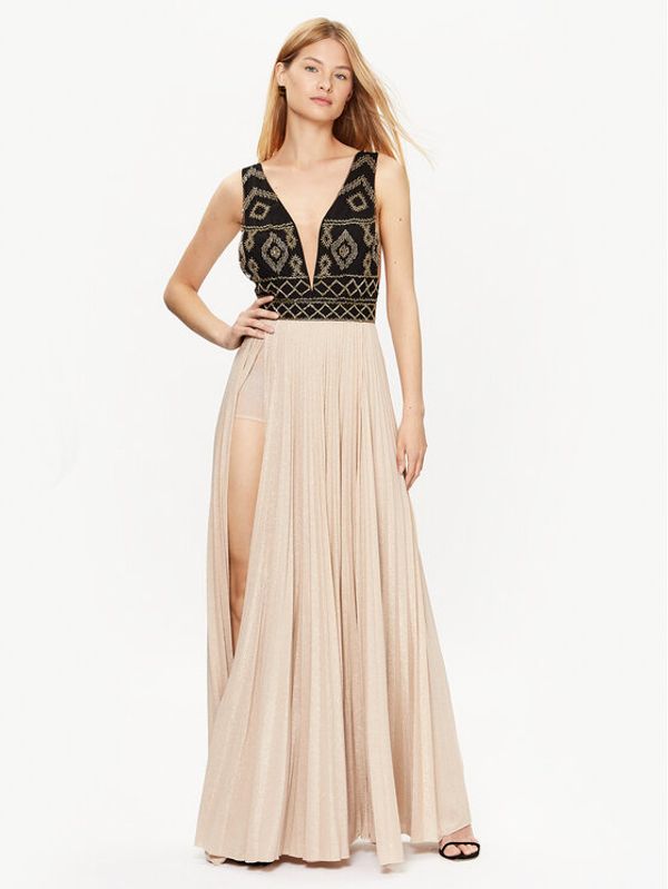 Elisabetta Franchi Elisabetta Franchi Официална рокля AB-413-32E2-V700 Бежов Regular Fit