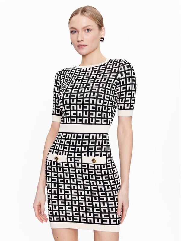 Elisabetta Franchi Elisabetta Franchi Плетена рокля AM-40Z-31E2-V540 Черен Slim Fit