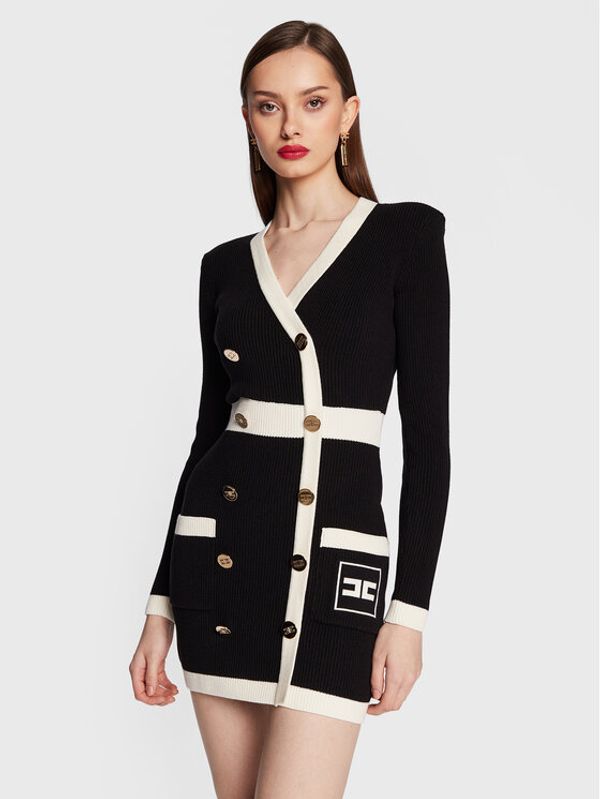 Elisabetta Franchi Elisabetta Franchi Плетена рокля AM-69Q-31E2-V670 Черен Slim Fit
