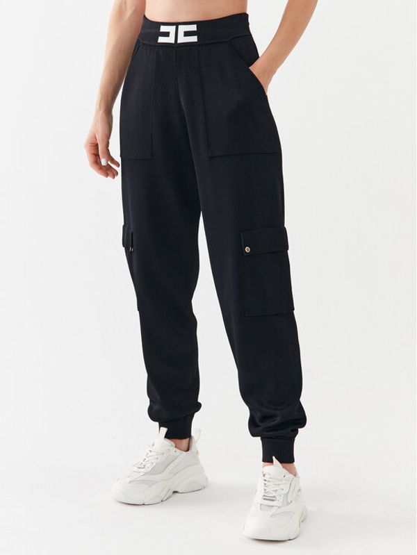 Elisabetta Franchi Elisabetta Franchi Плетени панталони KP-42S-36E2-V360 Черен Regular Fit