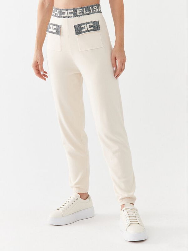 Elisabetta Franchi Elisabetta Franchi Плетени панталони KP-43S-36E2-V340 Екрю Regular Fit