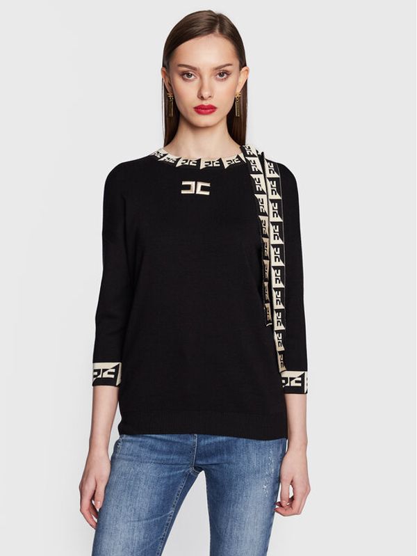 Elisabetta Franchi Elisabetta Franchi Пуловер MK-20S-31E2-V270 Черен Loose Fit