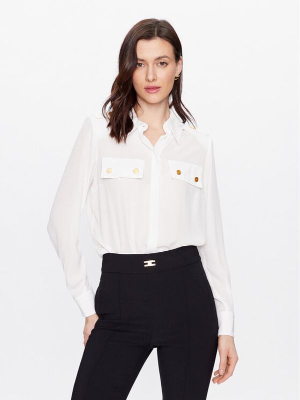 Elisabetta Franchi Elisabetta Franchi Риза CA-046-32E2-V370 Бял Regular Fit