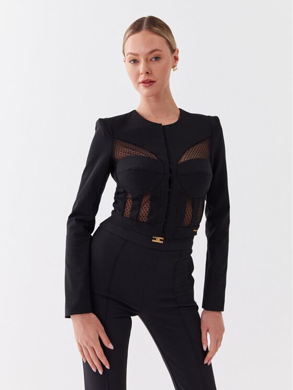 Elisabetta Franchi Elisabetta Franchi Сако GI-071-32E2-V450 Черен Slim Fit