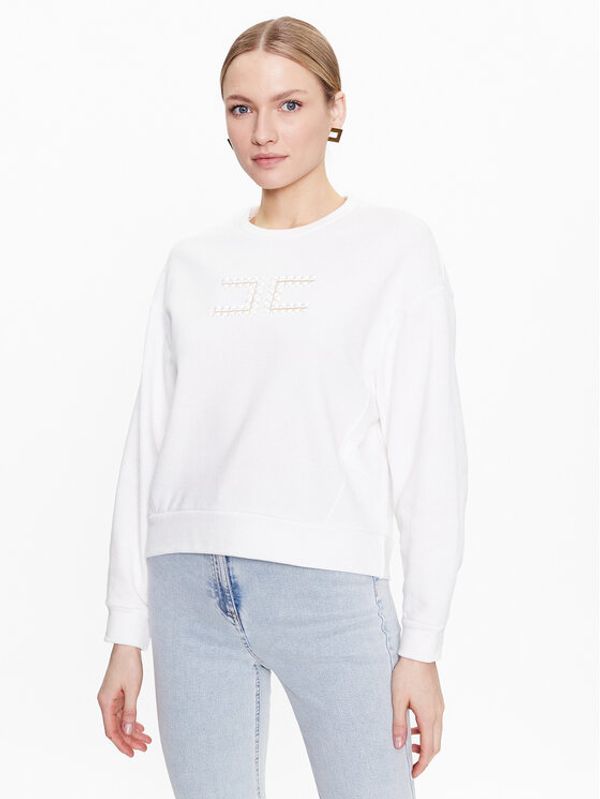 Elisabetta Franchi Elisabetta Franchi Суитшърт MD-001-31E2-V280 Бял Regular Fit