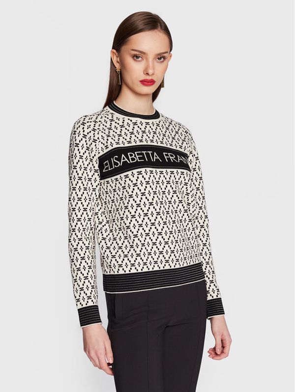 Elisabetta Franchi Elisabetta Franchi Суитшърт MK-09Q-31E2-V400 Бял Regular Fit