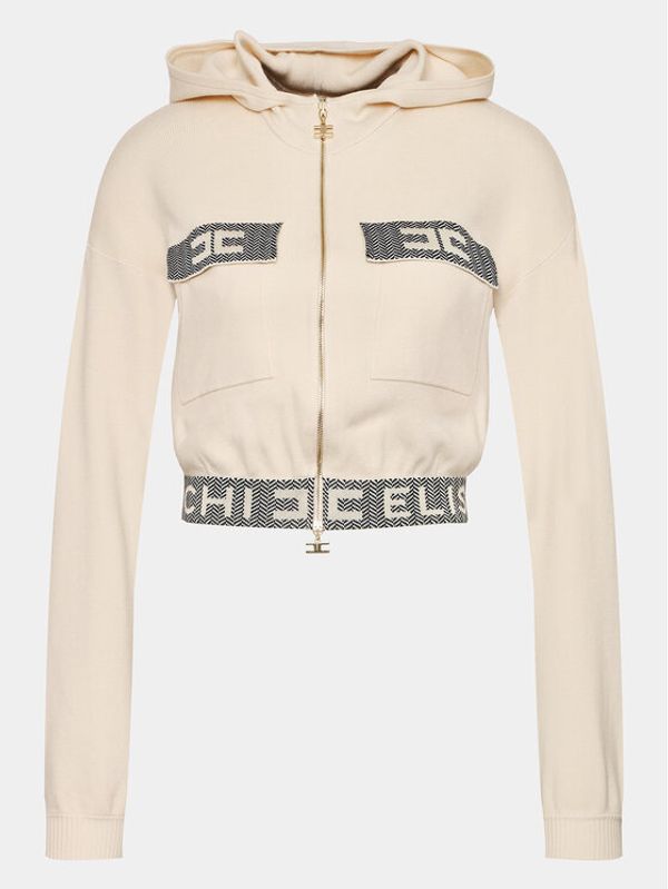 Elisabetta Franchi Elisabetta Franchi Суитшърт MK-76S-36E2-000101 Бежов Cropped Fit