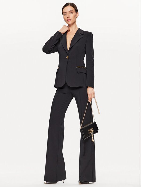 Elisabetta Franchi Elisabetta Franchi Текстилни панталони PA-004-36E2-V300 Черен Regular Fit