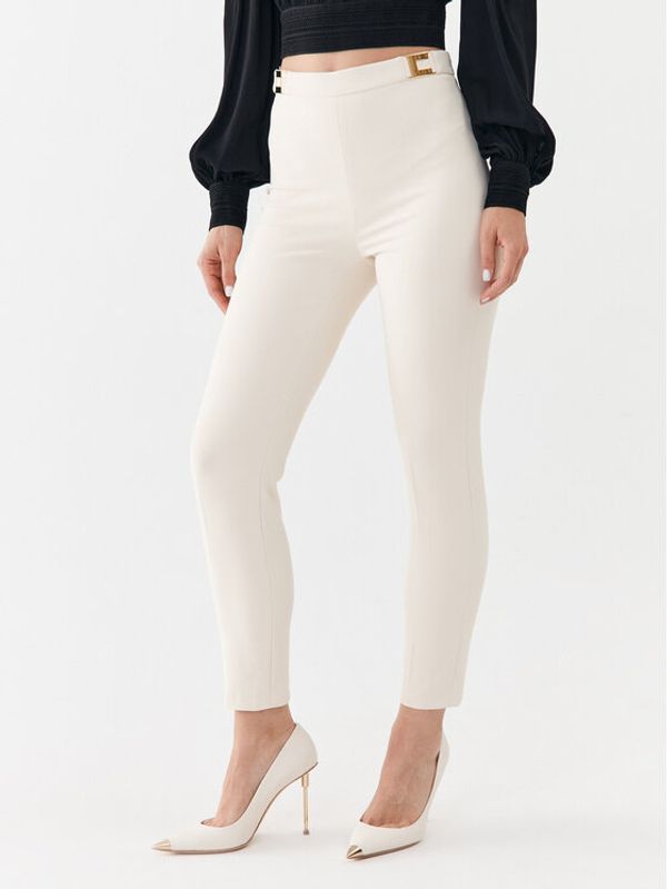 Elisabetta Franchi Elisabetta Franchi Текстилни панталони PA-005-36E2-V280 Бежов Slim Fit