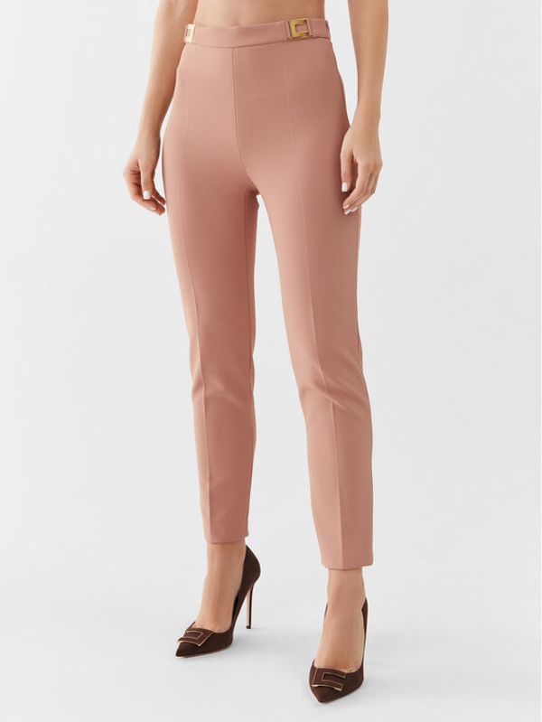 Elisabetta Franchi Elisabetta Franchi Текстилни панталони PA-005-36E2-V280 Розов Slim Fit