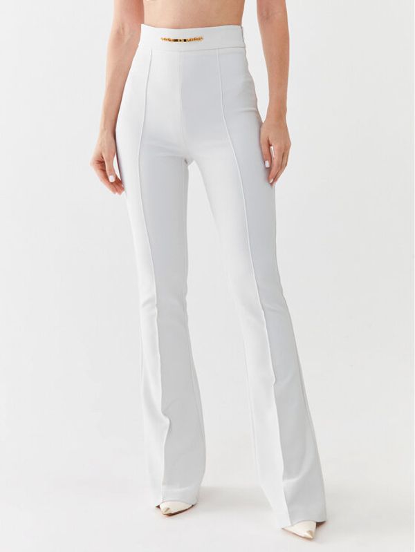 Elisabetta Franchi Elisabetta Franchi Текстилни панталони PA-009-36E2-V250 Бял Regular Fit