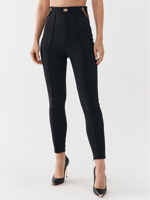 Elisabetta Franchi Elisabetta Franchi Текстилни панталони PA-020-36E2-V390 Черен Slim Fit