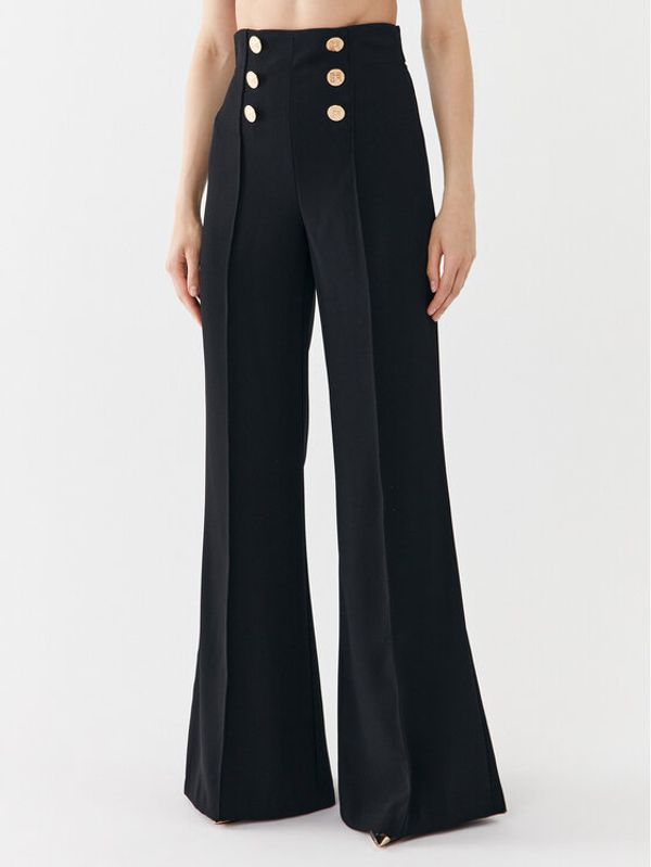 Elisabetta Franchi Elisabetta Franchi Текстилни панталони PA-024-36E2-V300 Черен Wide Leg