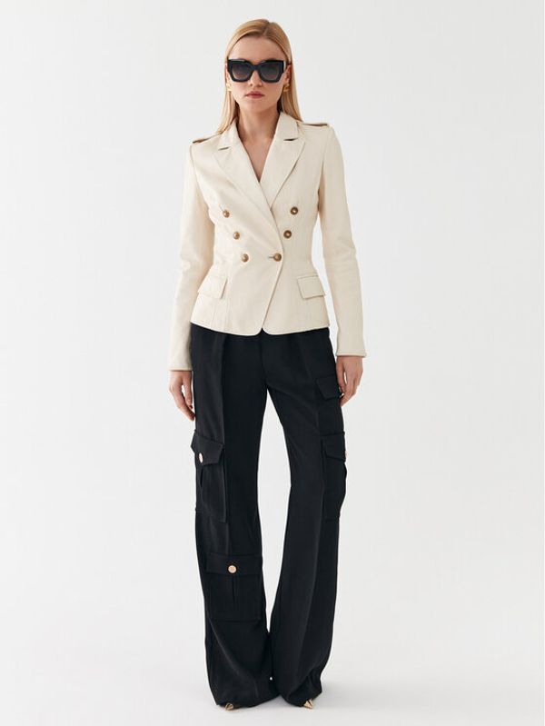 Elisabetta Franchi Elisabetta Franchi Текстилни панталони PA-029-36E2-V440 Черен Straight Fit