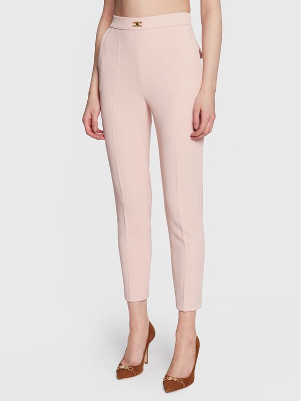 Elisabetta Franchi Elisabetta Franchi Текстилни панталони PA-052-31E2-V260 Розов Slim Fit