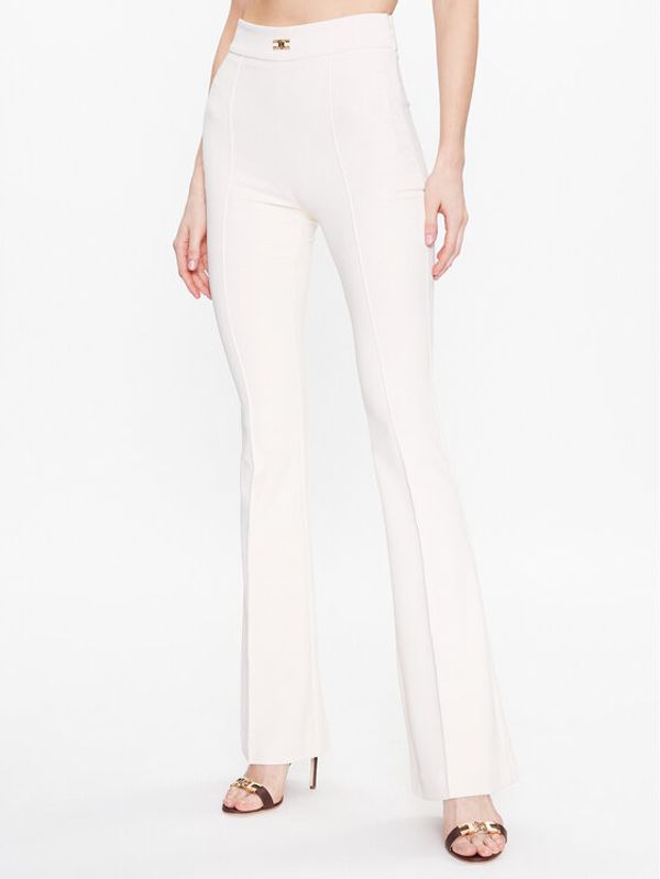 Elisabetta Franchi Elisabetta Franchi Текстилни панталони PA-054-31E2-V250 Екрю Slim Fit