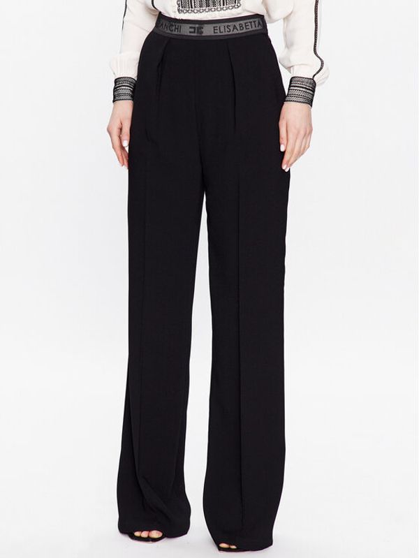 Elisabetta Franchi Elisabetta Franchi Текстилни панталони PA-072-32E2-V280 Черен Regular Fit