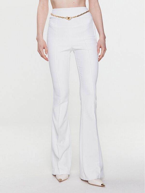 Elisabetta Franchi Elisabetta Franchi Текстилни панталони PA-073-32E2-V320 Бял Regular Fit