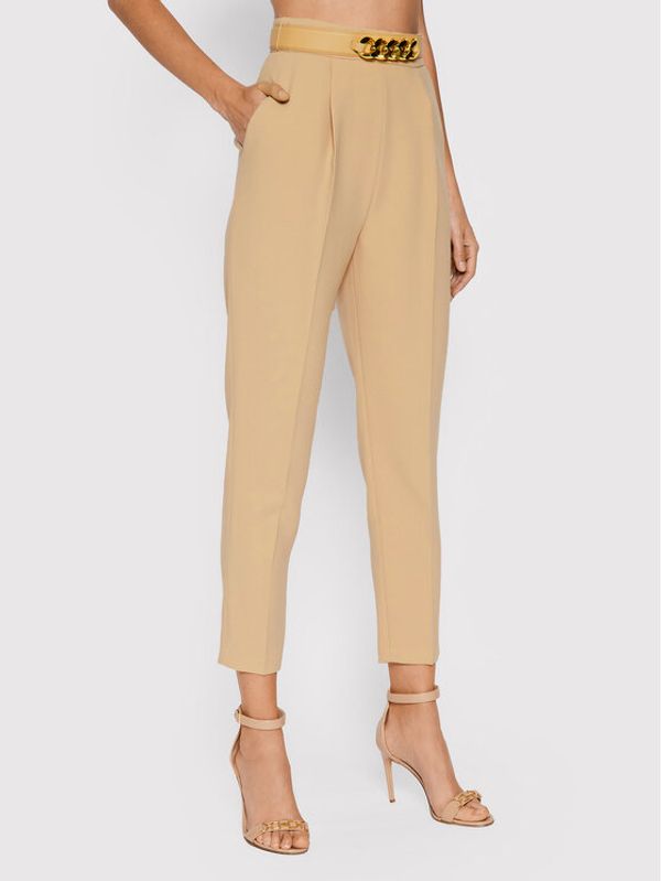 Elisabetta Franchi Elisabetta Franchi Текстилни панталони PA-391-16E2-V280 Бежов Regular Fit