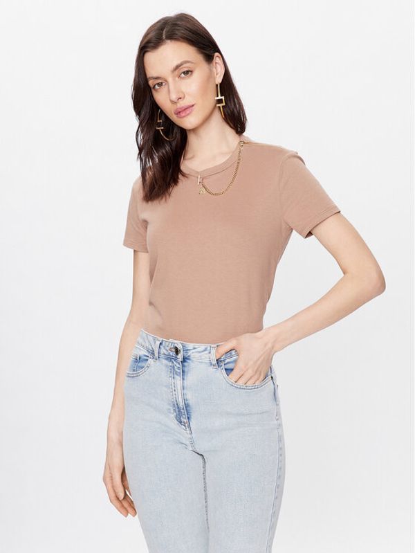 Elisabetta Franchi Elisabetta Franchi Тишърт MA-008-31E2-V160 Бежов Regular Fit