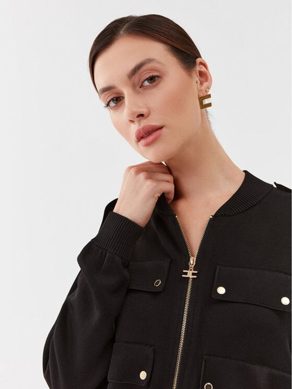 Elisabetta Franchi Elisabetta Franchi Яке бомбър MK-73S-36E2-V420 Черен Regular Fit