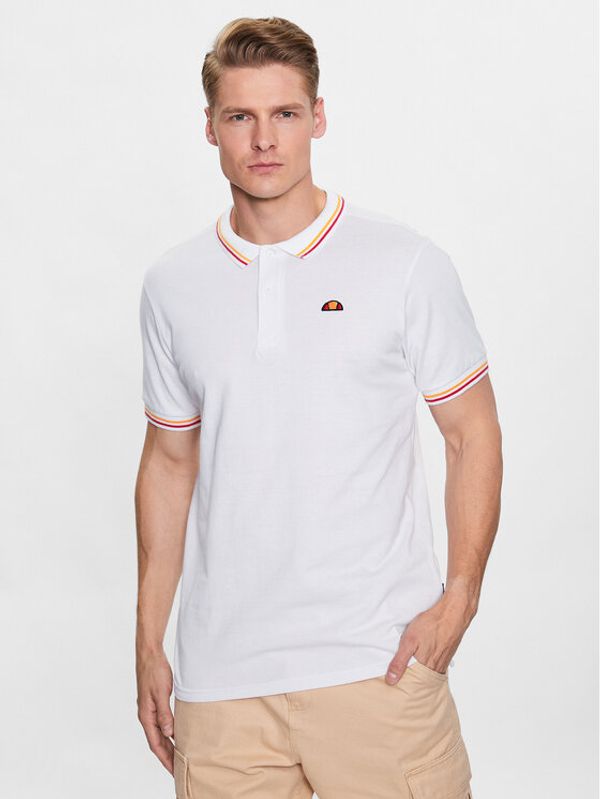 Ellesse Ellesse Тениска с яка и копчета Rooks SHR18077 Бял Regular Fit