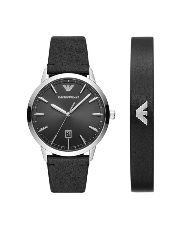 Emporio Armani Emporio Armani Часовник AR80064SET Черен