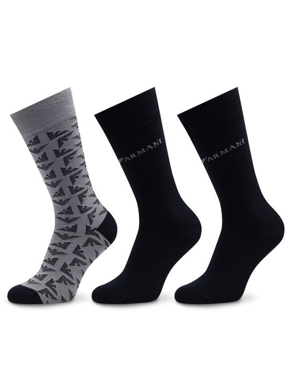 Emporio Armani Emporio Armani Комплект 3 чифта дълги чорапи мъжки 302402 2F292 03320 Цветен