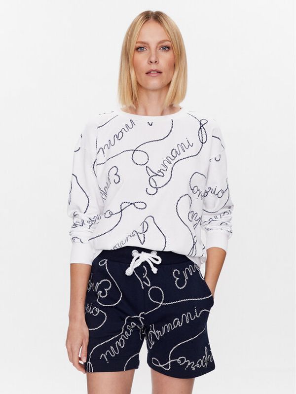 Emporio Armani Emporio Armani Суитшърт 262727 3R320 10410 Бял Relaxed Fit