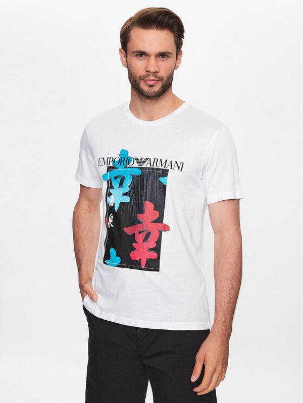 Emporio Armani Emporio Armani Тишърт 211818 3R468 98110 Бял Regular Fit
