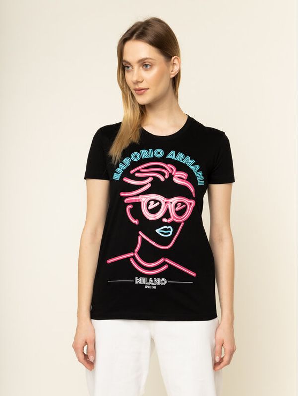 Emporio Armani Emporio Armani Тишърт 3H2T7H 2J95Z 0999 Черен Regular Fit