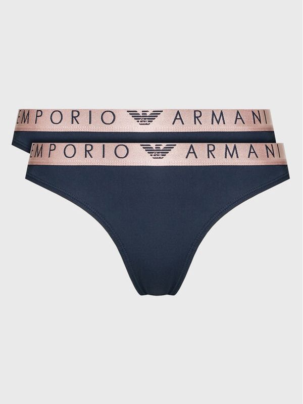 Emporio Armani Underwear Emporio Armani Underwear Комплект 2 чифта бикини бразилиана 163337 2F235 00135 Тъмносин
