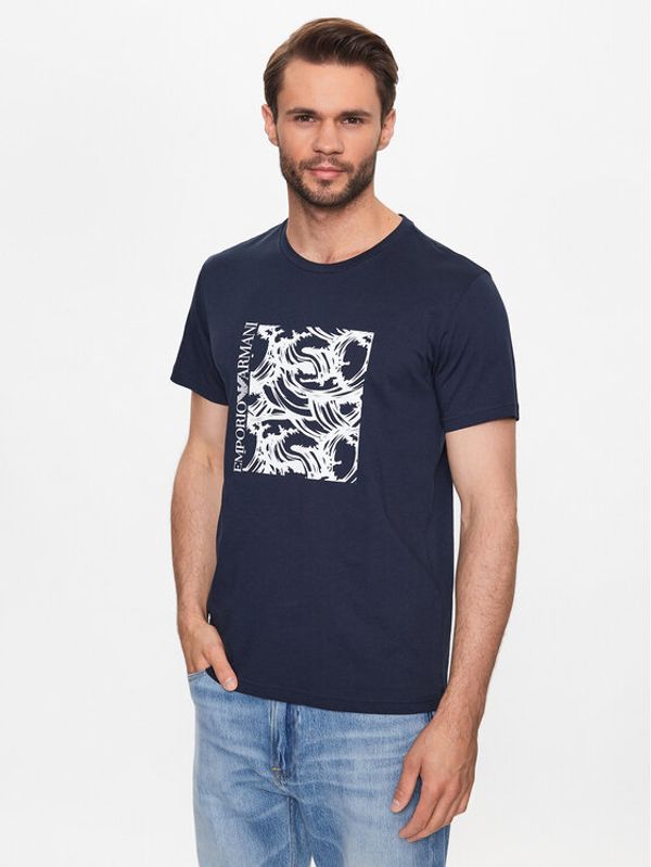 Emporio Armani Underwear Emporio Armani Underwear Тишърт 2118183R468 Тъмносин Regular Fit