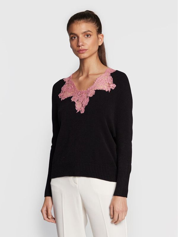 Ermanno Firenze Ermanno Firenze Пуловер M008EP2 Черен Regular Fit