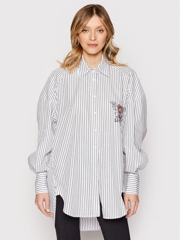 Ermanno Firenze Ermanno Firenze Риза D40EK023E95 Бял Relaxed Fit