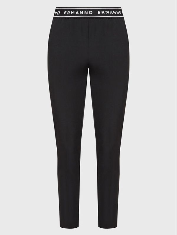 Ermanno Firenze Ermanno Firenze Текстилни панталони D42EP042E47 Черен Regular Fit