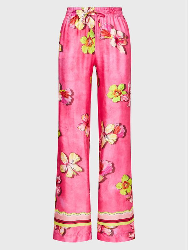 Ermanno Firenze Ermanno Firenze Текстилни панталони D42EP054EB9 Розов Regular Fit