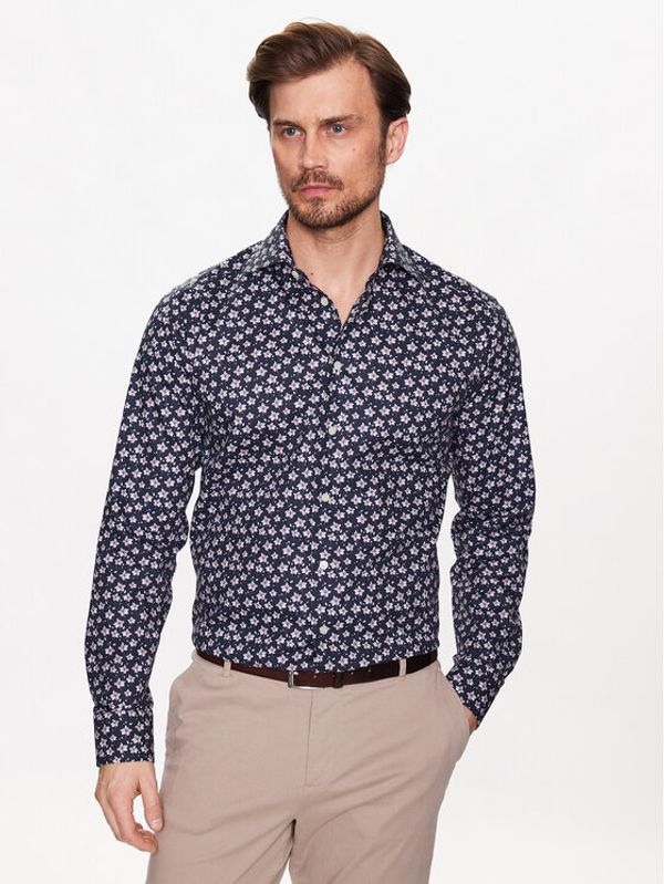 Eton Eton Риза 100004174 Тъмносин Slim Fit
