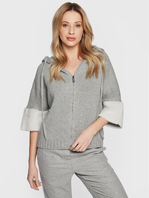 Fabiana Filippi Fabiana Filippi Кардиган MAD222W117 Сив Regular Fit