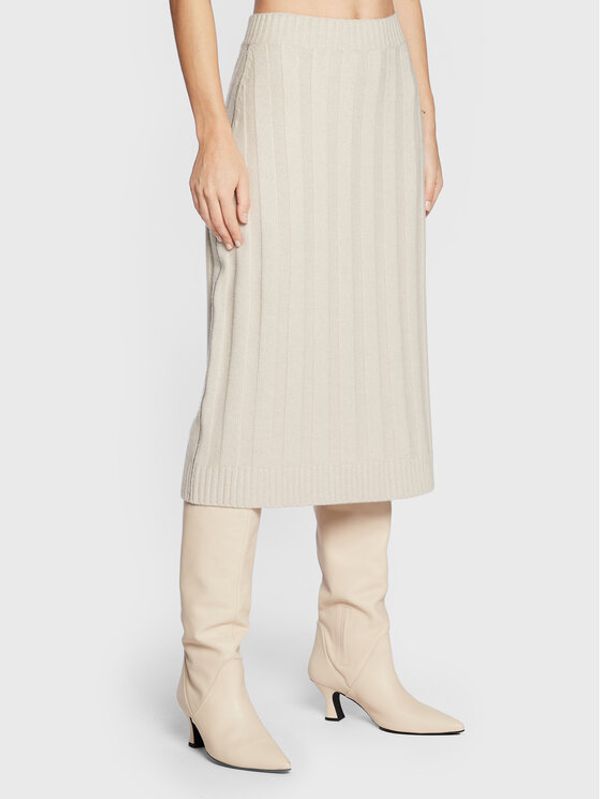 Fabiana Filippi Fabiana Filippi Миди пола GND222W401 Бежов Regular Fit