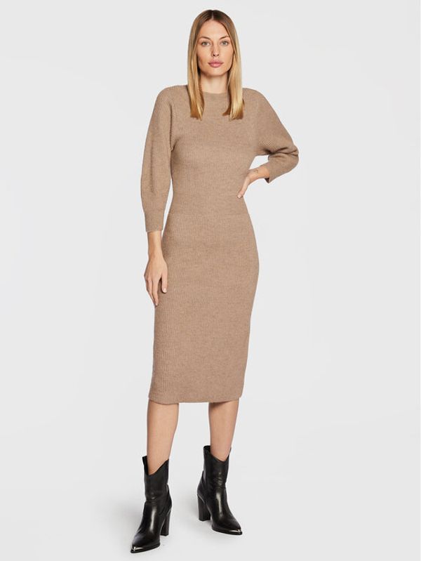 Fabiana Filippi Fabiana Filippi Плетена рокля ABD222W160 Бежов Regular Fit