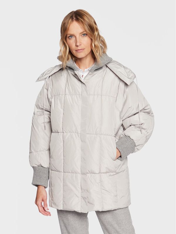 Fabiana Filippi Fabiana Filippi Пухено яке CTD222W270 Сив Relaxed Fit