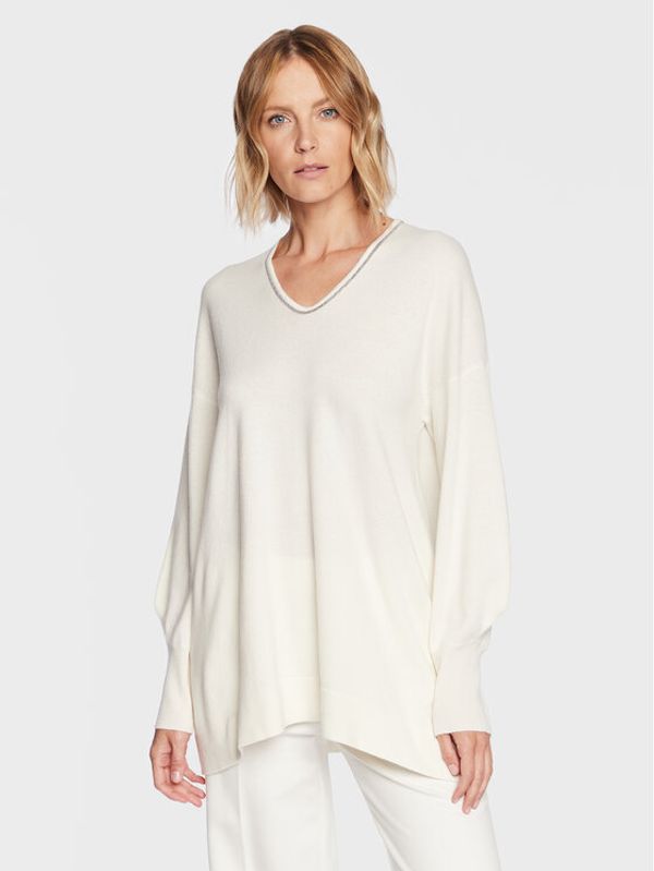 Fabiana Filippi Fabiana Filippi Пуловер MAD222W028 Екрю Regular Fit