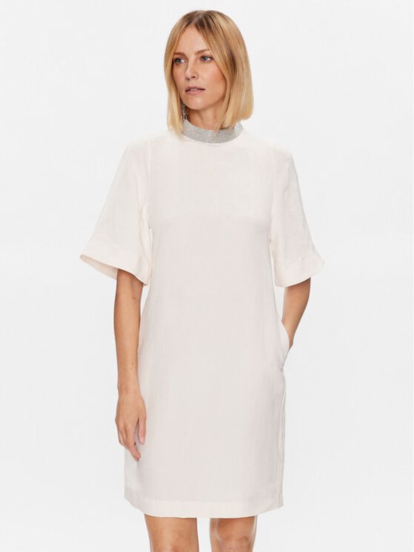 Fabiana Filippi Fabiana Filippi Рокля тип риза ABD273B586 Бял Regular Fit