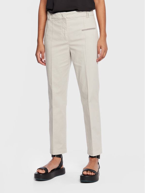 Fabiana Filippi Fabiana Filippi Текстилни панталони PAD222W373 Сив Slim Fit