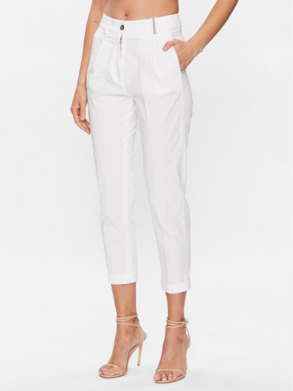Fabiana Filippi Fabiana Filippi Текстилни панталони PAD273W404 Бял Regular Fit