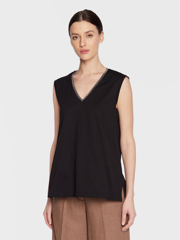 Fabiana Filippi Fabiana Filippi топ JED273W138 Черен Regular Fit